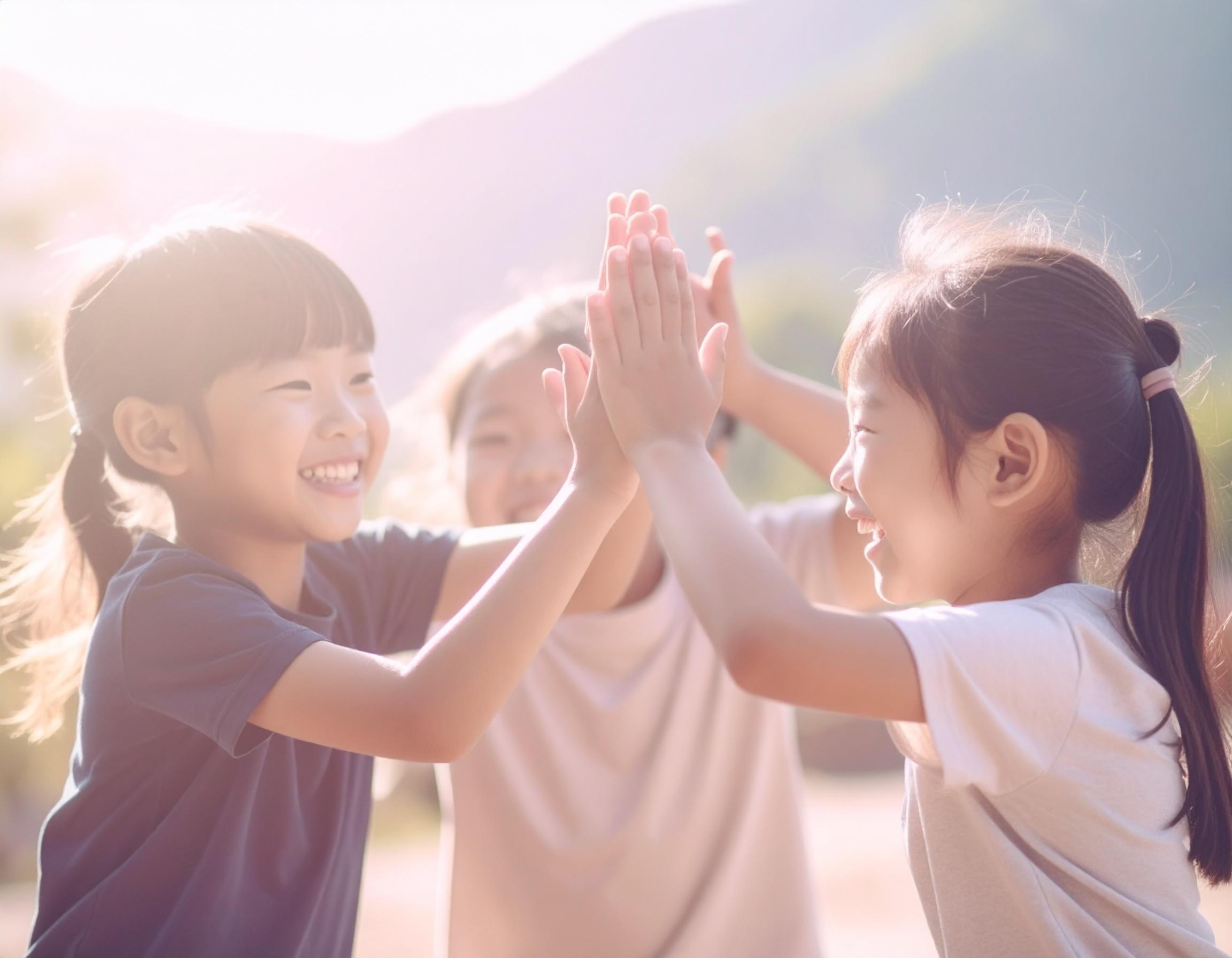 子どもたちが笑顔で活動する様子
